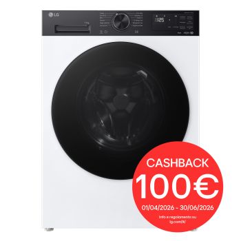 Vista frontale di Lavatrice smart 11kg | Serie X5 Classe A-40% | 1400 giri, Wi-Fi, 6 Motion Direct Drive, Allergy Care, Direct Drive | White F4NX5011TKB